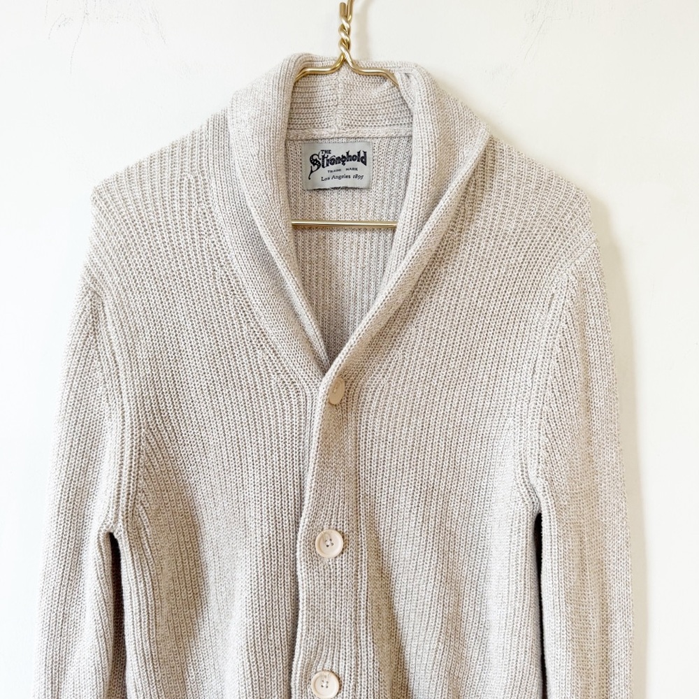 NWOT The Stronghold Oatmeal Cardigan Sweater S - Picture 2 of 7